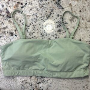 Green Bandeau Sports Bra